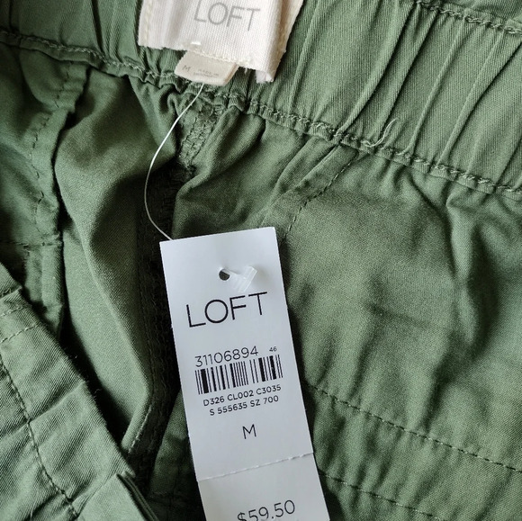 NWT LOFT Women's Poplin Jogger Pants - Dried Eucalyptus - Size Medium - Picture 7 of 9